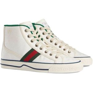 GUCCI tennis high top white size 39 WITH BOX